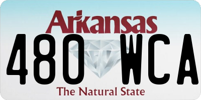 AR license plate 480WCA