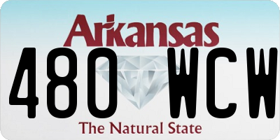AR license plate 480WCW