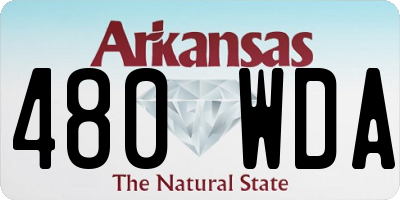 AR license plate 480WDA