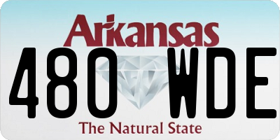 AR license plate 480WDE