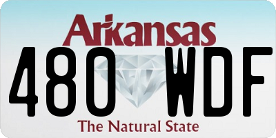 AR license plate 480WDF