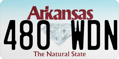 AR license plate 480WDN