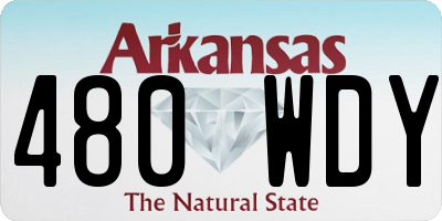 AR license plate 480WDY