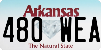 AR license plate 480WEA