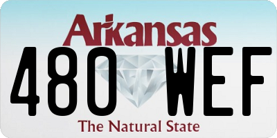 AR license plate 480WEF