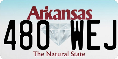 AR license plate 480WEJ