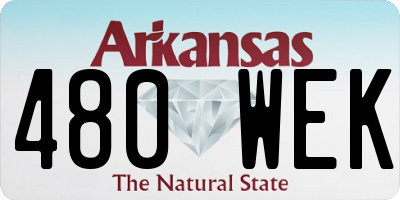 AR license plate 480WEK