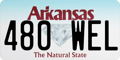 AR license plate 480WEL