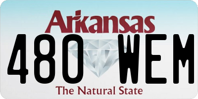 AR license plate 480WEM