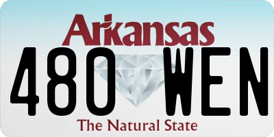 AR license plate 480WEN