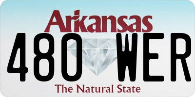 AR license plate 480WER