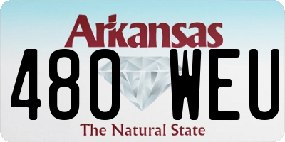 AR license plate 480WEU