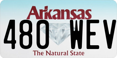 AR license plate 480WEV