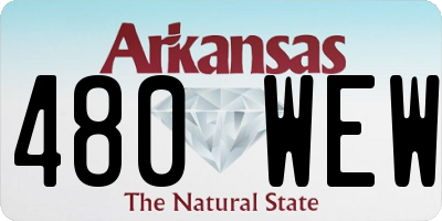 AR license plate 480WEW
