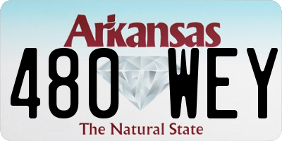 AR license plate 480WEY