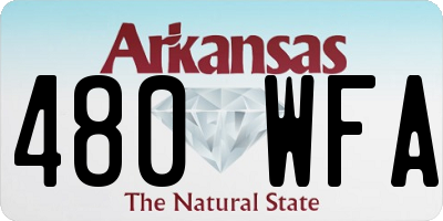AR license plate 480WFA