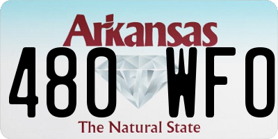 AR license plate 480WFO
