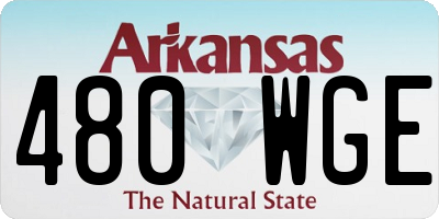 AR license plate 480WGE