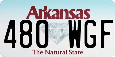 AR license plate 480WGF