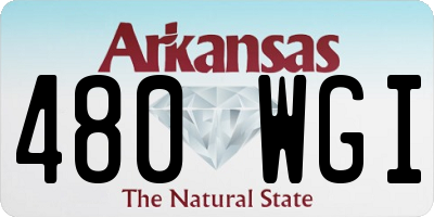 AR license plate 480WGI