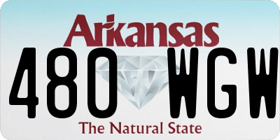AR license plate 480WGW
