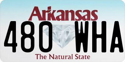AR license plate 480WHA