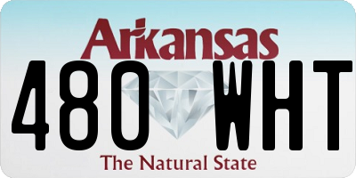 AR license plate 480WHT