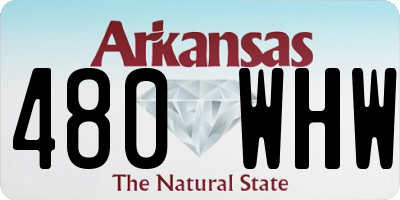 AR license plate 480WHW
