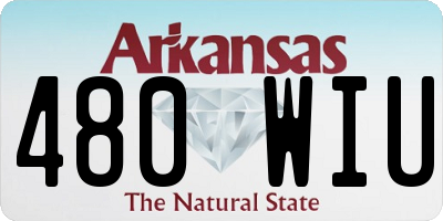 AR license plate 480WIU