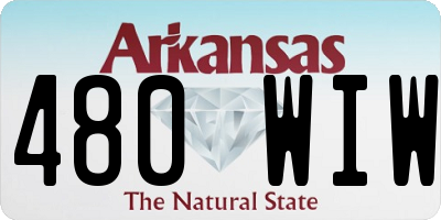 AR license plate 480WIW