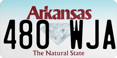 AR license plate 480WJA