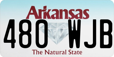 AR license plate 480WJB