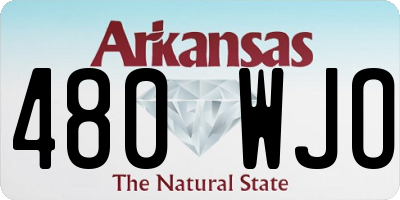 AR license plate 480WJO
