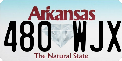 AR license plate 480WJX