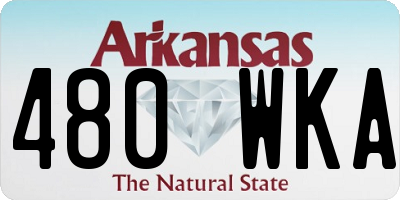 AR license plate 480WKA