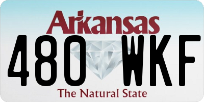 AR license plate 480WKF