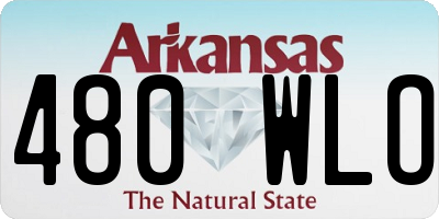 AR license plate 480WLO