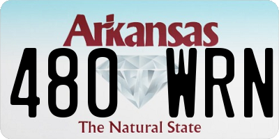 AR license plate 480WRN