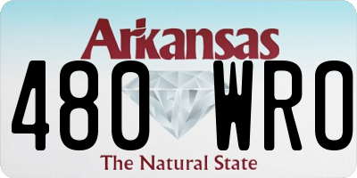 AR license plate 480WRO