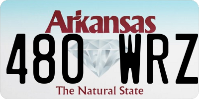AR license plate 480WRZ