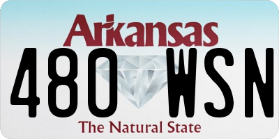 AR license plate 480WSN