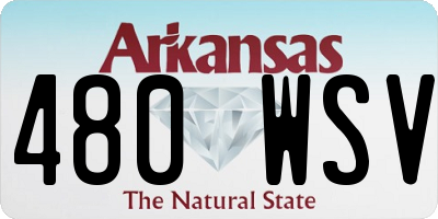 AR license plate 480WSV