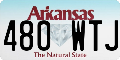 AR license plate 480WTJ