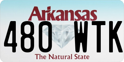 AR license plate 480WTK