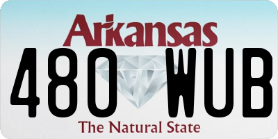 AR license plate 480WUB