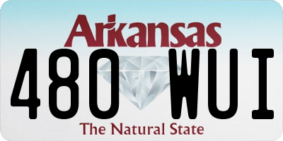 AR license plate 480WUI