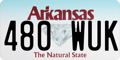 AR license plate 480WUK