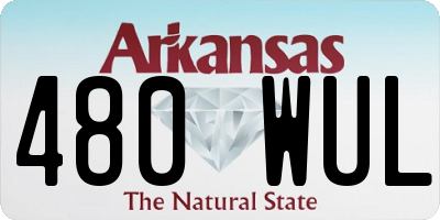 AR license plate 480WUL