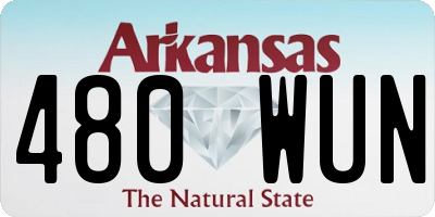 AR license plate 480WUN