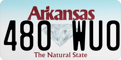 AR license plate 480WUO